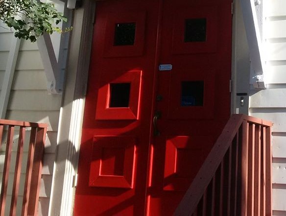 The big red doors I stepped through to attend my first meeting